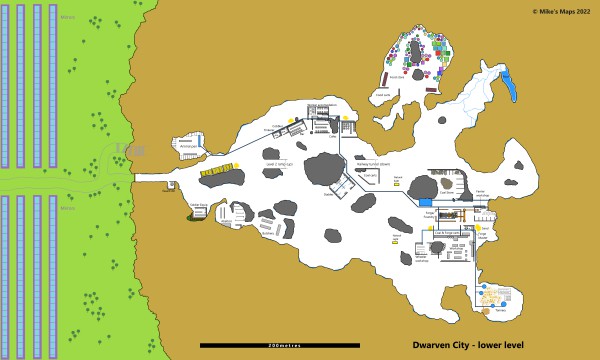 Dwarven city, low level plan