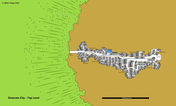 Dwarven city, top level plan