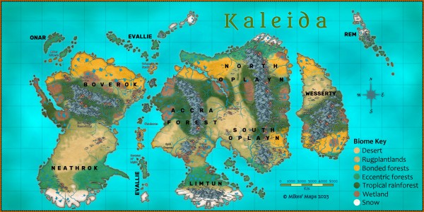 World map of Kaleida