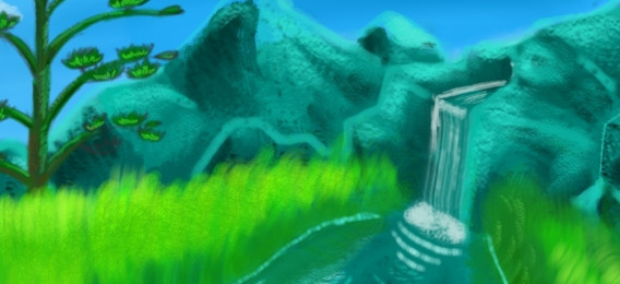 Blue Soils tile. Artwork by me. I invite artists who want to trade, to contact me!