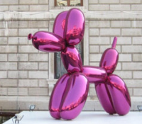Picture of a poodle balloon animal. Title image for blog post titled: Alien Dog Grooming.