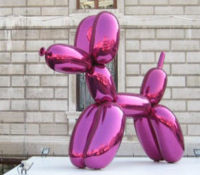 Metallic balloon poodle. Metallic balloon poodle.