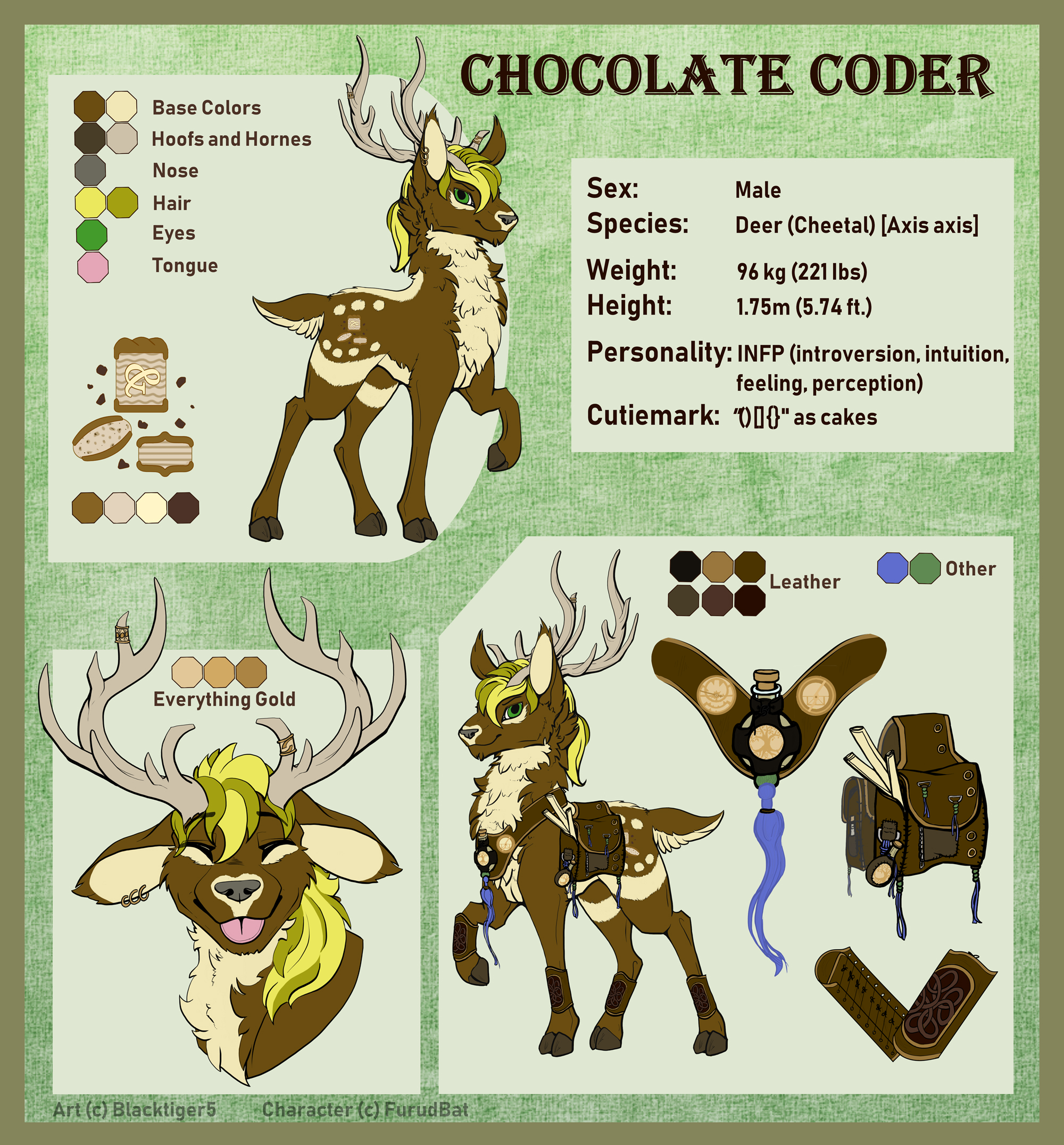 Blacktiger5's reference sheet of Chocolate Coder by blacktiger5