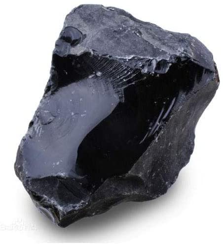 Picture of a chunk of obsidian.